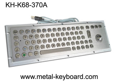 Vandal Resistant Industrial Computer Keyboard with trackball , water resistant keyboard Metal