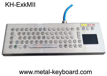 Explosion Proof Stainless Steel Keypad , Industrial Pc Keyboard With Touchpad