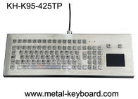 USB / PS2 واجهة لوحة المفاتيح الكمبيوتر المعدنية الفولاذ المقاوم للصدأ كشك Touchpad Avilable