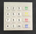 الغبار والدليل على الصناعية 16 مفاتيح لوحة المفاتيح المعدنية لكشك / محطة الخدمة الذاتية
