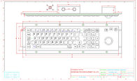 80 مفاتيح IP65 تصنيف المعادن لوحة المفاتيح الصناعية مع كرة التتبع الماوس ولوحة المفاتيح الرقمية