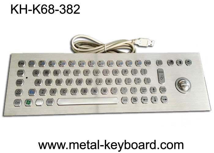 67 مفاتيح الصناعية سس المعادن لوحة المفاتيح الكمبيوتر مع 25 ملليمتر الليزر كرة التتبع الماوس و أزرار