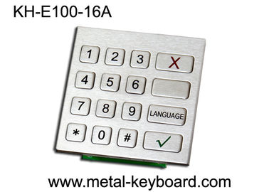 وعرة الفولاذ المقاوم للصدأ الصناعية لوحة المفاتيح الرقمية مع 16 مفاتيح للتحقق - في كشك