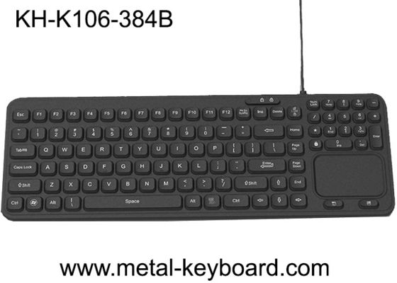 لوحة مفاتيح مطاطية سيليكون صناعية متينة 106 مفاتيح مع لوحة لمس بلاستيكية