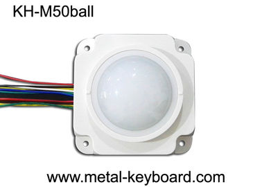 50MM ميكانيكي الراتنج الأبيض الصلبة Trackball الماوس الوحدة للطبية